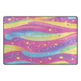 thumbnail image 2 of Colorful Galaxy Pattern Soft Polyester Area Rug 31''x20'', Non Slip, Memory Foam, Water Absorbent, 2 of 7