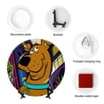 thumbnail image 5 of Lsque Scooby-Doo Pattern Ceramic Decorative Plate Decorative Plates with Display Stand Personalized Porcelain Plate Ceramic Ornaments for Wall Hanging Decoration-7in, 5 of 6