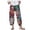 A-Red145, variant on SONXAHE Women's Geometric Print Harem Pants Elastic Waist Loose Fit Casual Daily Trousers