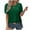 Green, variant on WCMZJ Womens Short Sleeve Tops Solid Boho Shirts Casual Keyhole Crew Neck Tunic Shirts Summer Ruched Blouse Red 2XL