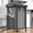 Gray, variant on 150L (40 Gal) Large Fashion Laundry Basket with Wheels, Leather Patchwork Rolling Hamper Carts, Sturdy Metal Frame, Removable Washable Bag, Tall Clothes Sorter for Bedroom, Laundry Room - Black