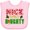 AD-Pink, variant on Inktastic Nice Until Proven Naughty with Holly and Gingerbread Man Boys or Girls Baby Bib