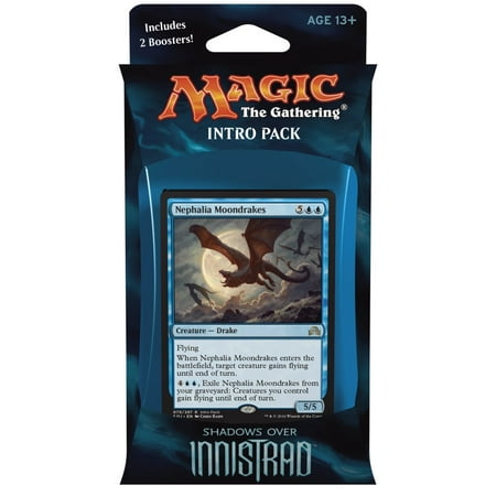 Magic the Gathering: MTG Shadows over Innistrad: Intro Pack / Theme Deck: Unearthed Secrets (includes 2 Booster Packs & Alternate Art Premium Rare Promo) Blue /.., By Magic: the