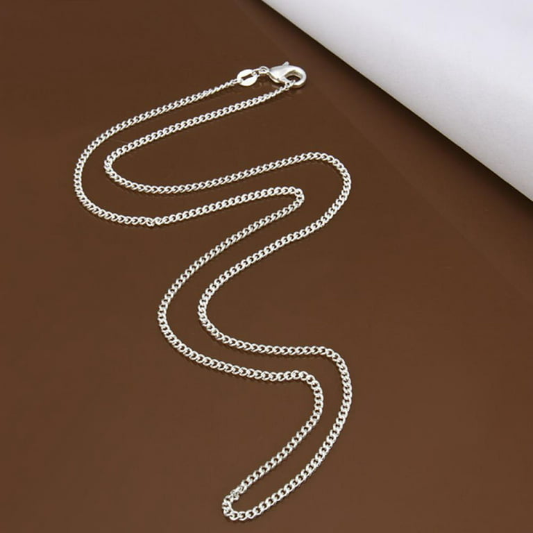 10 Pack Necklace Chains Bulk for Jewelry Making, Bulk Necklace Chains  Silver Plated Cable Chains for Jewelry Making 