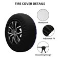thumbnail image 2 of Logiee Beautiful Purple Snowflakes Print Spare Tire Cover, Universal Wheel Protectors,Waterproof Dust-Proof UV Sun Wheel Tire Cover,Fit for SUV, RV, Travel Trailer, Truck-14 inch, 2 of 6