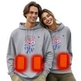 thumbnail image 2 of Gamivast Heated Hoodie for Men and Women Printed Multiple Heating Zones and 3-levels Hooded Pullover with Pocket USB Rechargeable Washable Long Sleeve Sweatshirts no Power Bank, 2 of 5