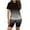Black, variant on JINMGG Two Piece Outfits Women, 2026 Fashion Fall Two-Piece Women Fashion Tees O-Neck Top + Shorts Short Sleeve Set T-Shirt Black M