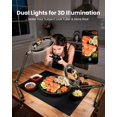 thumbnail image 2 of Aro de luz Evershop de 10" con doble brazo de escritorio y soporte para teléfono, 2 of 7