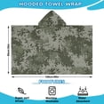 thumbnail image 2 of Green Camo Digital Pixel Pattern Hooded Bath Towel，60"x35" for Ages 3 To 12 Kids, Quick Dry Lightweight Soft Microfiber Hood Beach Towel Cover Up for Kids, 2 of 7