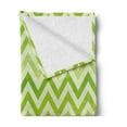 thumbnail image 2 of Lime Green Soft Flannel Fleece Blanket, Chevron Traditional Zig Zag Pattern with Symmetric Lines Tribal Modern Pattern, Cozy Plush for Indoor and Outdoor Use, 70" x 90", Pale Green, by Ambesonne, 2 of 5
