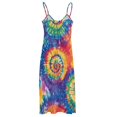 thumbnail image 6 of Colorful Tie Dye Vortex Womens Summer Dresses Casual Sleeveless Tshirt Sundresses Vacation Beach Cover Up Dress, 6 of 8
