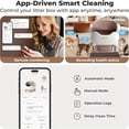 thumbnail image 4 of Multi-cat Automatic Cleaning Litter Box - Spacious Robot-style Litter Box Equipped with Smart Sensors, Open Design, And 360° Safety Features. Odorless Automatic Scooping for Indoor Cats, 4 of 9