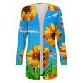 thumbnail image 5 of Kaondbfi Women's Cardigan, Lightweight Casual Printed Open Front Coat Floral Long Shrug Bolero Winter Clothing for Women, 5 of 5