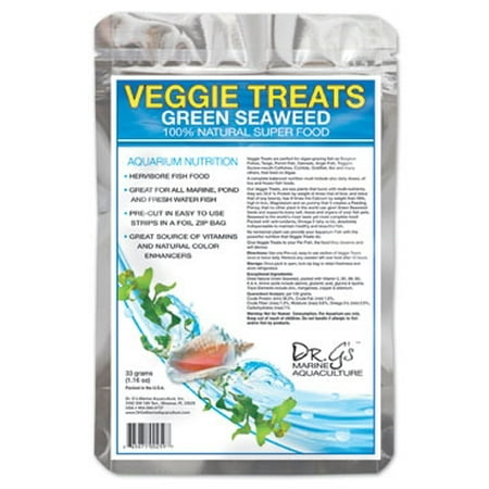 Dr G S Veggie Treats Green Seaweed Sheets 33 Grams 1 16 Oz Pre Dr G S Veggie Treats Green Seaweed Sheets 33 Grams 1 16 Oz