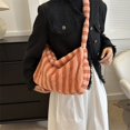thumbnail image 4 of Bolso de hombro mujer invierno mullido bolso de felpa bolso cruzado naranja, 4 of 9