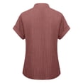 thumbnail image 4 of T Shirts for Women V Neck Casual Brushed Strip V Neck Bat Short Sleeved T Shirt, 4 of 5