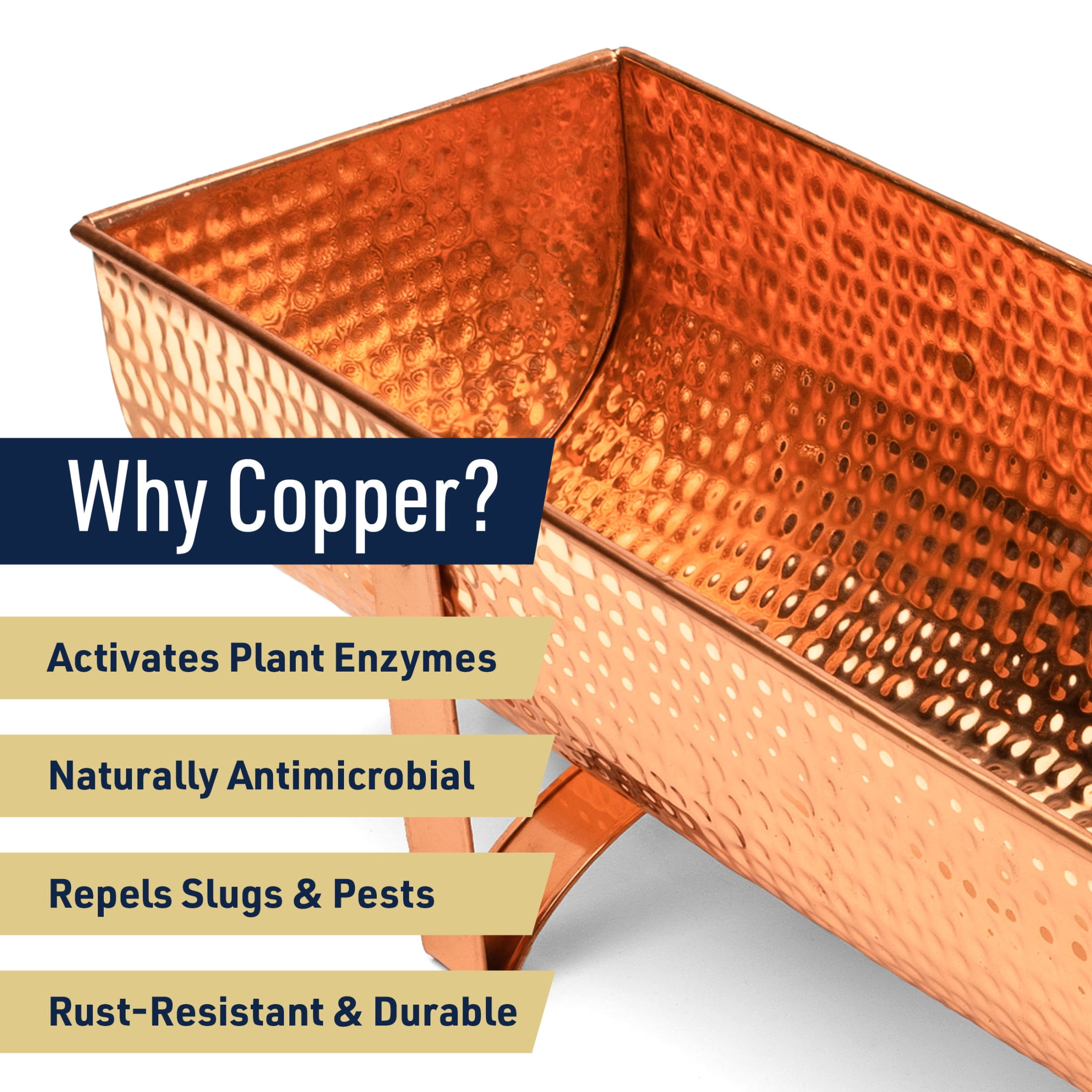 Kings County Tools 23.5” Indoor/Outdoor Copper Window Planter Box