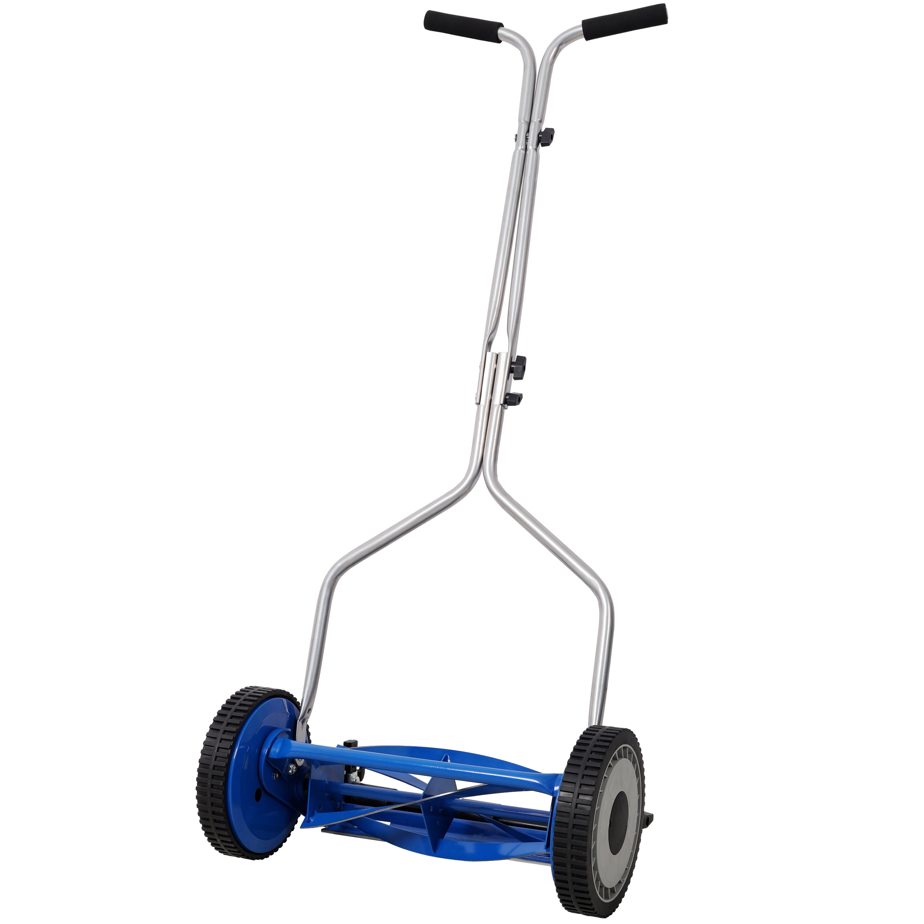 , 14in Push Lawn Mower, Push Reel Lawn Mower, Blue Color, Blue+Grey ,Steel ,