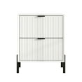 thumbnail image 2 of FESTIVO Modern 2-Drawer Nightstand Bedside Table End Table - Off-White (Set of 2), 2 of 5