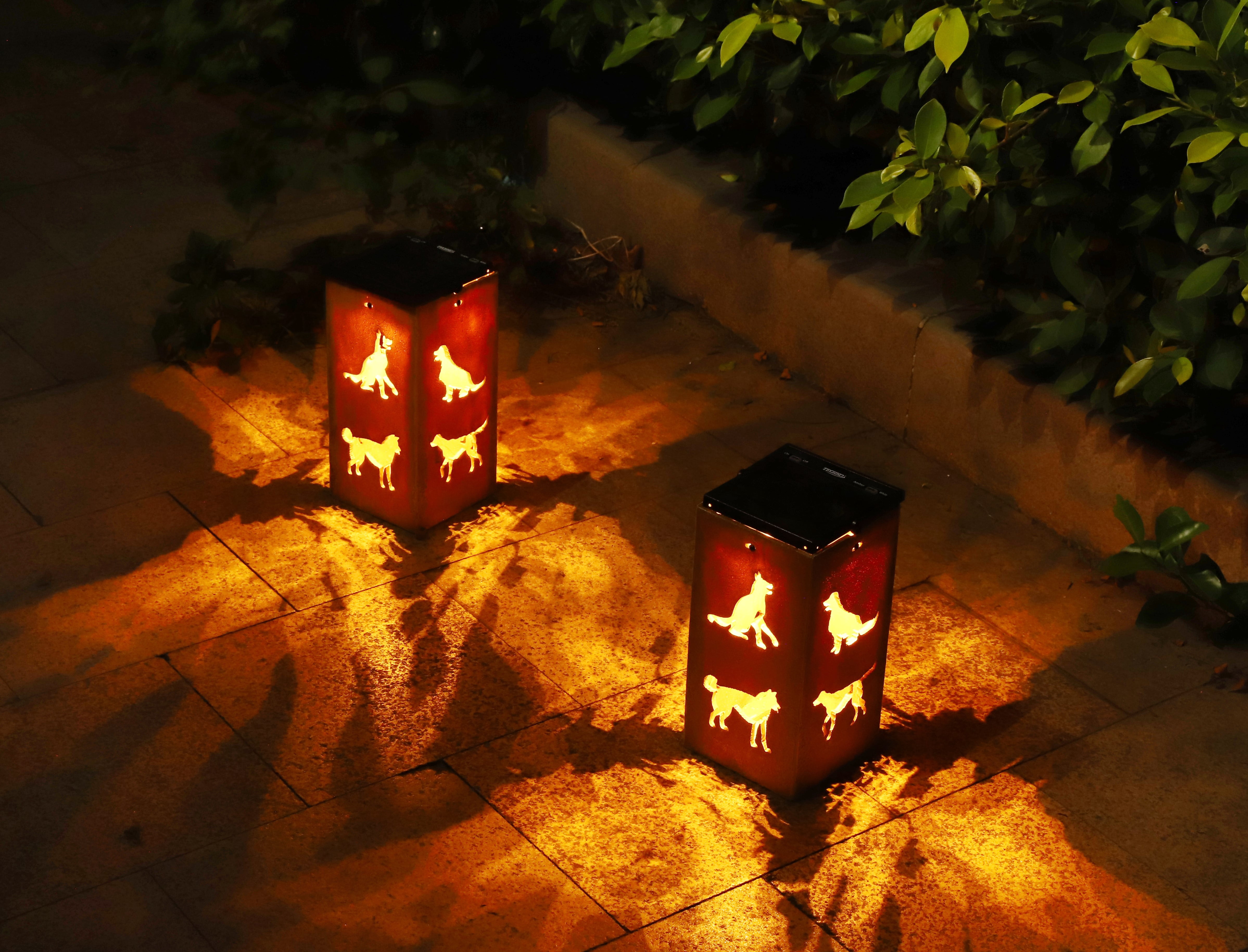 Solar Decorative Portable Lantern - Dog
