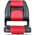 thumbnail image 2 of NORTHCAPTAIN Low Back Folding Boat Seat,Stainless Steel Screws Included,Black/Red(2 Seats), 2 of 5