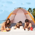thumbnail image 5 of Oileus Tienda de campaña de playa extragrande para 4 personas, refugio solar, tienda de campaña instantánea portátil para playa con bolsa de transporte, estacas, 6 bolsillos de arena, anti UV para pes, 5 of 5