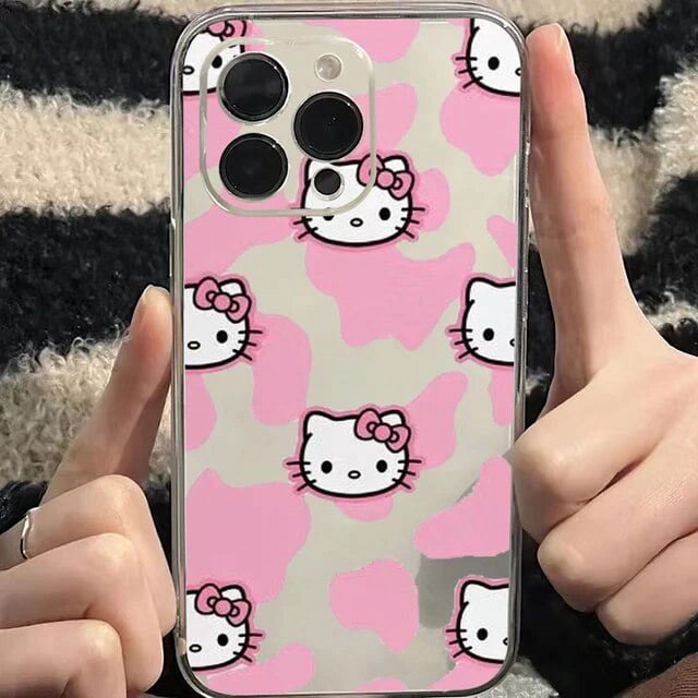 Cute Cartoon Hello Kitty For iPhone 13 12 Pro Max Mini 11 Pro X XR XS Max 6 6S 7 8 Plus Se2 Clear Phone Case Cover Coque LXY