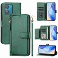 thumbnail image 5 of Funda para Motorola Edge 40 Neo 5G con cremallera tipo cartera, tarjetero, marco de fotos, soporte y cordón, de piel sintética. verde, 5 of 5