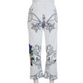 thumbnail image 3 of Pantalon Grand Extensible pour Femmes Mélange Coton Bas Imprimé Taro, 3 of 4