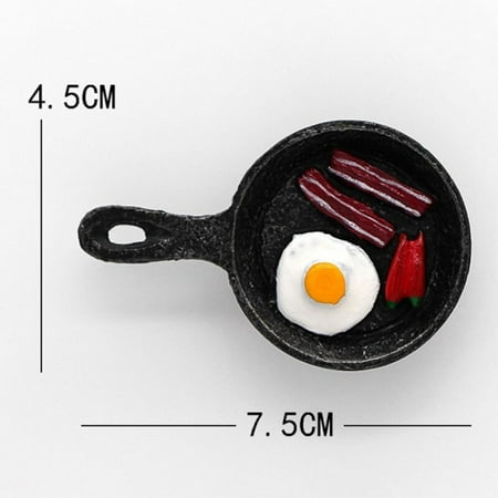 

Abcelit Magnetic Refrigerator Paste Sticky Notes Bread Machine Egg Pan Teapot Milk Model Fridge Magnet Collection Home Decoration
