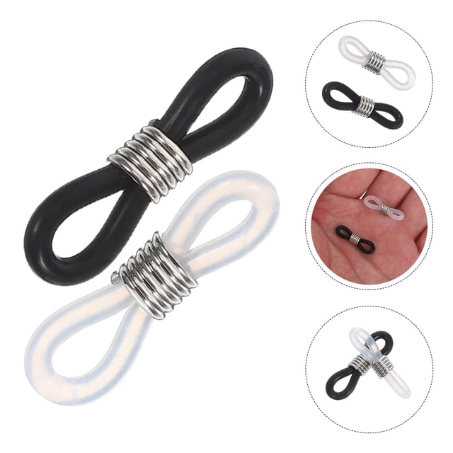 HINTRMENT 12Pcs Silicone Spectacle Chain Ends Non Slip Eyeglasses Cord Accessories for Daily Use