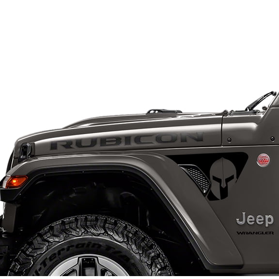 Collectible Decals JL/JT Fender Vent Spartan Helmet Blackout Decal Pair