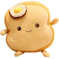 thumbnail image 1 of Almohada de peluche con forma de pan tostado, almohada de pan de 25 cm, almohada de peluche con forma de pan rebanado, muñeco de peluche suave, divertido juguete para San Valentín, cumpleaños, 1 of 4