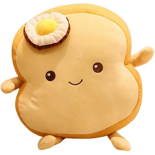 Almohada de peluche con forma de pan tostado, almohada de pan de 25 cm, almohada de peluche con forma de pan rebanado, muñeco de peluche suave, divertido juguete para San Valentín, cumpleaños