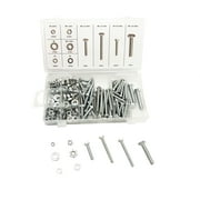 Hyper Tough 368- Piece Nut, Washer and Hex Head Bolt Assortment with Case, 5500, Zinc Plated