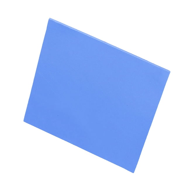 Almohadilla térmica para CPU de 100 x 100 x 2 mm, disipador de calor, almohadillas de silicona conductoras de refrigeración, color azul