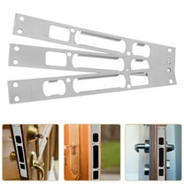 NICEXMAS Homeowners Adjustable Door Strike Plate Stainless Steel 3Pcs 10.2X1.2X2.4In
