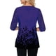 thumbnail image 1 of Jumpingount Blusa Camiseta Manga 3/4 Cuello Estampado Encaje Mujer Blusa Verano Top Prendas para la parte del cuerpo Azul 5XL Jumpingount AP002096-40, 1 of 5