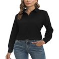 thumbnail image 4 of CHUANK Button Down Shirts for Women  Fitted Long Sleeve Work Office Blouse, 4 of 9