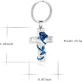 thumbnail image 2 of Rose Flower Urn Cremation Urn Keychain for Ashes Rose Flower Cross Funeral Keepsake Urn Keychain for Human/Pet, 2 of 6