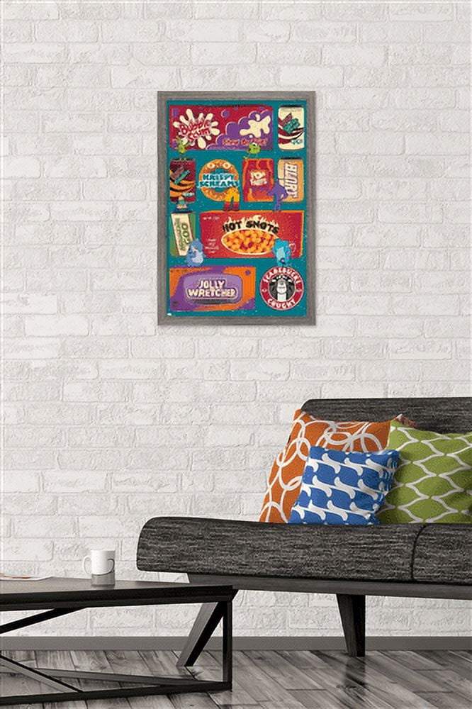 Disney Monsters at Work - Grid Wall Poster, 14.725" x 22.375", Framed