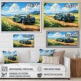 thumbnail image 4 of Designart "Classic American Beauty Green Car on Meadow" Transportation Framed Wall Art Decor - Modern Green Car Old American Entryway Framed Wall Art Print, 4 of 6
