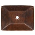 thumbnail image 2 of Premier Copper BSP1-PVMRECDB Modern Rectangle Hand Forged Old World Copper Vessel Sink With Oil Rubbed Bronze Single Handle Vessel Faucet, 2 of 4