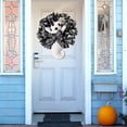 thumbnail image 7 of DizeyBoyo Garland Front Door Halloween Decoration Wreath Halloween Decoration Friendly White Ghost Wreath, 7 of 7