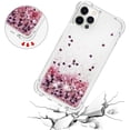 thumbnail image 5 of Compatible with iPhone 12 Pro Max Case Glitter Luxury Cute Love Liquid Quicksand Clear Soft TPU Girls Women Stylish Bumper Shockproof Protective Case for iPhone 12 Pro Max Rose Gold YB, 5 of 12