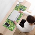 thumbnail image 3 of Long Mouse Pads for Desk,Green Pioneer Flower and Paisley Pattern Desk Mats on Top Of Desks, Desk Mouse Pad Extra Large with 3mm Non-Slip Base and Stitched Edge for Gaming,Office,Work,Home 31.5"x11.8", 3 of 6