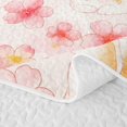 thumbnail image 5 of Manfei Kawaii Pet Twin Quilt Set, Spring Cherry Blossoms Twin Coverlet Set, Pink, 2pcs, 1 Bedspread and 1 Pillowcase, 5 of 7