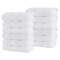 thumbnail image 3 of Superior Zero Twist 12-Piece Cotton Face Towel Set, Waffle Border Ultra Doft Quick Dry Towels, White, 3 of 13