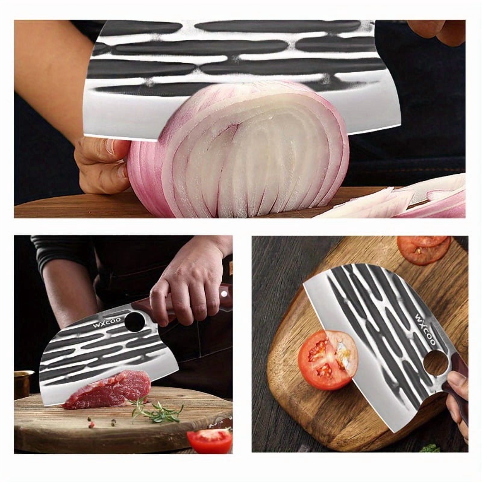 1/3PCS High Carbon Steel Boning Knife with Knife Sheath Handmade Forged Knife Utility Knife Sharp Edge for Cooking Kitchen Chef Fruit Vegetable Fish Meat Peeler Barbecue Multipurpose Chef Knife
