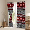 thumbnail image 3 of Erosebridal Bohemian Aztec Black Out Curtains, Zebra Print Curtains Pack of 2 (42x63 Each), Red White Black, 3 of 6